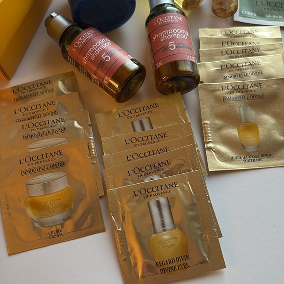 27 LOT Huge L’occitane Products Cream Eyes Almond Oil Bag shampoo NEW - Picture 10 of 11